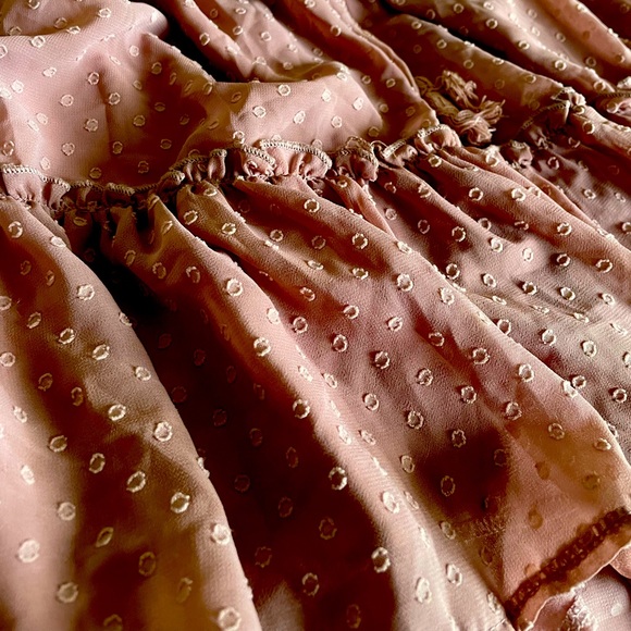 Pastel Pink High Waist Pleated Layer Skirt - Picture 2 of 2